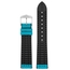 Hirsch Arne Performance Recycled Watch Strap Turquoise PET / Black Rubber