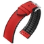 Hirsch Arne Performance Recycled Watch Strap Red PET / Black Rubber