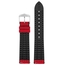 Hirsch Arne Performance Recycled Watch Strap Red PET / Black Rubber
