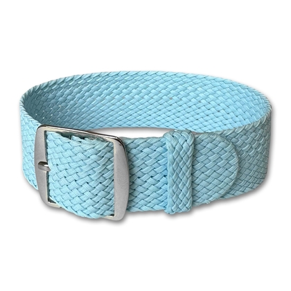 Perlon Woven Watch Strap Light Blue