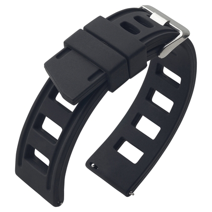 ISOfrane Style Watch Strap Silicone Rubber Black