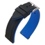 Silicone Rubber Watch Strap Black Blue