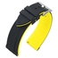 Silicone Rubber Watch Strap Black Yellow