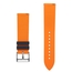 Silicone Rubber Watch Strap Black Orange