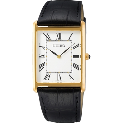 Seiko Watch Strap SWR052 Black Leather 23mm