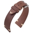 Oily Leather Vintage V-Stitch Watch Strap Brown