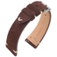 Suede Leather Vintage V-Stitch Watch Strap Brown