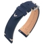 Suede Leather Vintage V-Stitch Watch Strap Blue