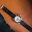 LIC Gallanto Ostrich Leg Leather Watch Strap Matte Black