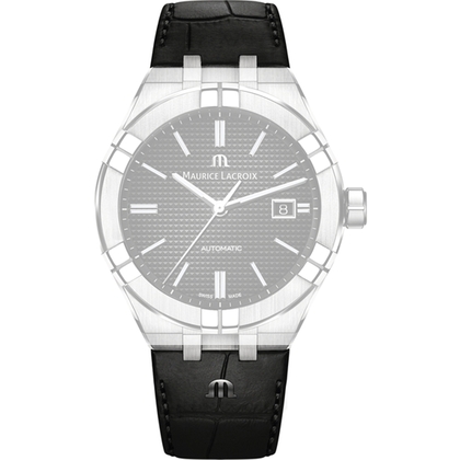 Maurice Lacroix Aikon AI6008 Watch Strap Black Leather