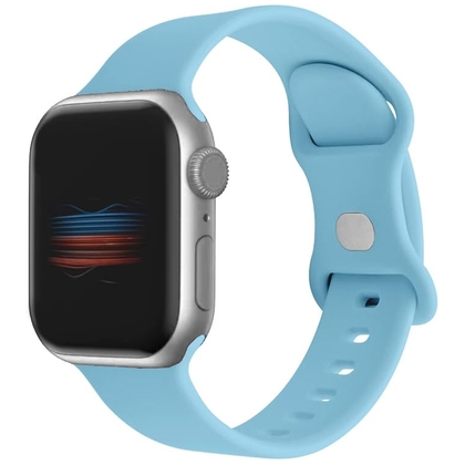 Apple Watch Strap Silicone Rubber Light Blue