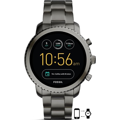 Fossil FTW4001 Watch Strap Grey Stainless Steel