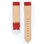 Hirsch Kansas Watch Strap Buffalograin Red with White Stitching