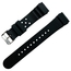 Seiko Style Flat Vent GL831 PU Strap Watch Strap Black - 22mm