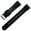 Seiko Style Flat Vent GL831 PU Strap Watch Strap Black - 22mm