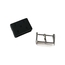 Seiko Style Flat Vent GL831 PU SS Strap Watch Strap Black - 22mm