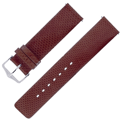 Hirsch Aqualino Watch Strap Snake Skin Brown