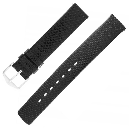 Hirsch Aqualino Watch Strap Snake Skin Black