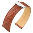 Watch Strap for Cartier Tank with Folding Clasp - Hirsch Savoir Alligator Flank Light Brown
