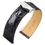 Watch Strap for Cartier Tank with Folding Clasp - Hirsch Savoir Caiman Crocodile Black