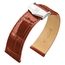 Watch Strap for Cartier Tank with Folding Clasp - Hirsch Savoir Louisiana Alligator Shiny Brown