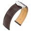 Watch Strap for Maurice Lacroix Pontos with Clamp Closure - Hirsch Attico Louisiana Alligator Matte Brown - 20/18 mm