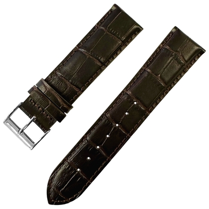 Edox Alligatorgrain Calf Skin Watch Strap with Buckle Brown