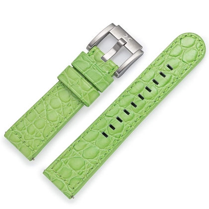 Marc Coblen / TW Steel Watch Strap Light Green Leather Alligator 22mm