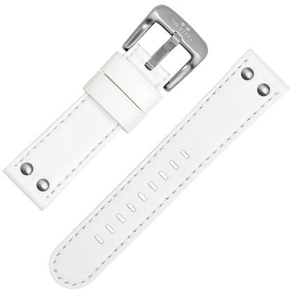 TW Steel Watch Strap White Calf Skin 24mm