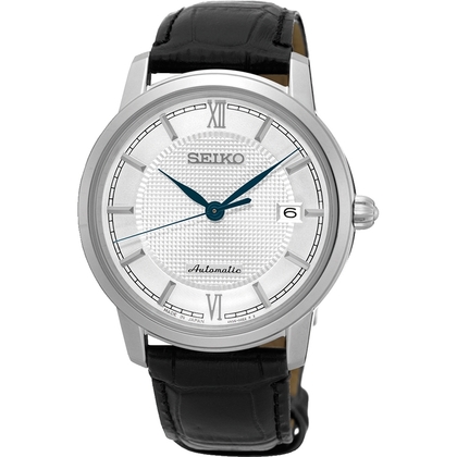 Seiko Presage Automatic Watch Strap SRPA13 Black Leather