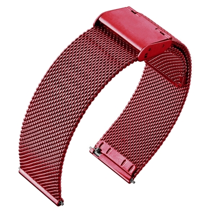 Mesh Milanese Watch Bracelet 0.6 Finely Woven Burgundy Steel
