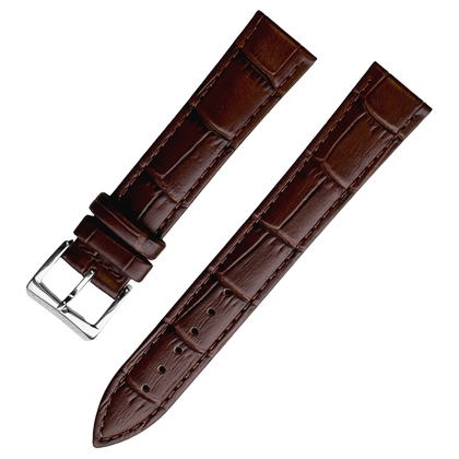 Raymond Weil Alligatorgrain Calf Skin Watch Strap Brown - with Buckle