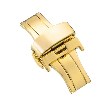 Deployment clasp / Butterfly clasp for Watch Strap - Gold Steel