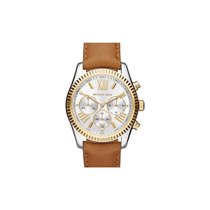 Michael Kors MK2420 Watch Strap Brown Leather