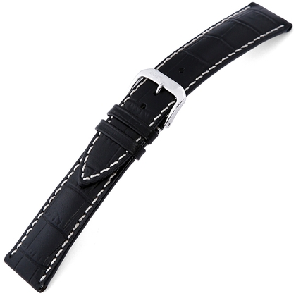 Happel Tupelo Alligatorgrain Watch Strap Black