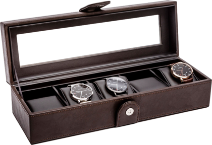 La Royale Classico 5 Watchbox Brown with Window - 5 watches
