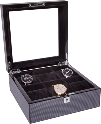 La Royale Napoli Watchbox Carbon with Window - 6 watches