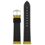 Hirsch Arne Performance Recycled Watch Strap Yellow PET / Black Rubber - Limited Edition