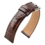 Calf Skin Crocograin Watch Strap Shiny Brown