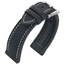 Sailcloth Structure Watch Strap FKM Rubber Black