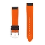 Sailcloth Structure Watch Strap FKM Rubber Black Orange