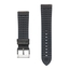Green Vintage Leather on Black Rubber Watch Strap