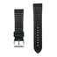 Dark Green Leather on Black Rubber Watch Strap