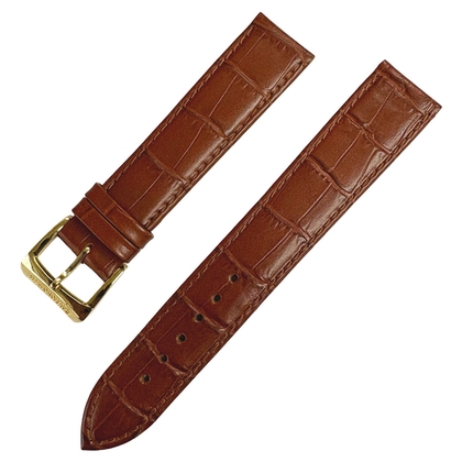 Raymond Weil Alligatorgrain Calf Skin Watch Strap Cognac - with Buckle