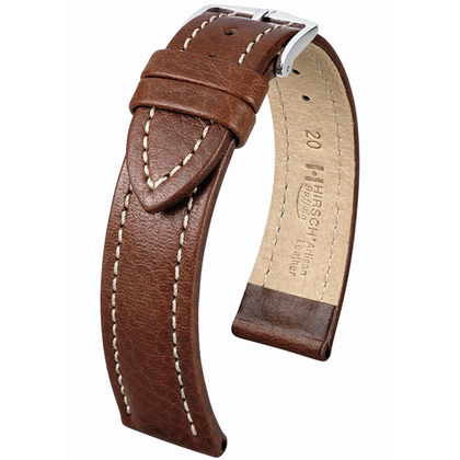 Hirsch Buffalo Artisan Watch Band Brown
