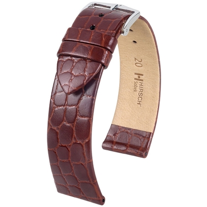 Hirsch Sobek Watch Band Crocograin Brown