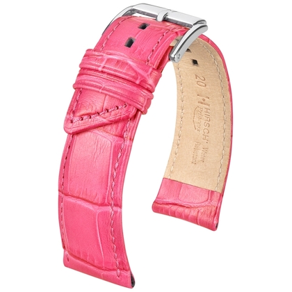 Hirsch Princess Watch Strap Alligator Grain Pink