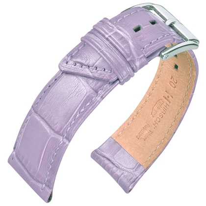Hirsch Princess Watch Strap Alligator Grain Lavender
