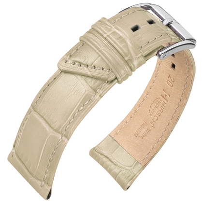Hirsch Princess Watch Strap Alligator Grain Beige