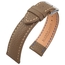 Lychee Pattern Leather Watch Strap Brown